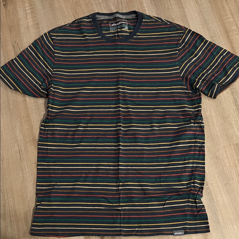 Eddie Bauer Multicolor Striped Short Sleeve Tee
